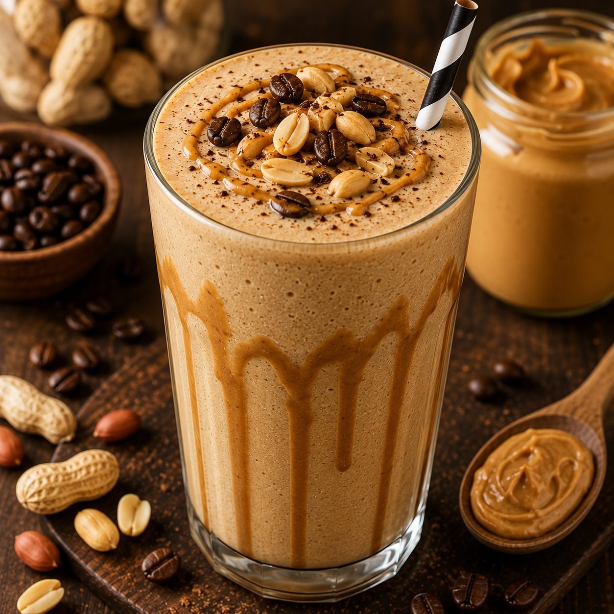 Peanut Butter Coffee Smoothie Recipe | Creamy Energy-Boosting Breakfast Drink