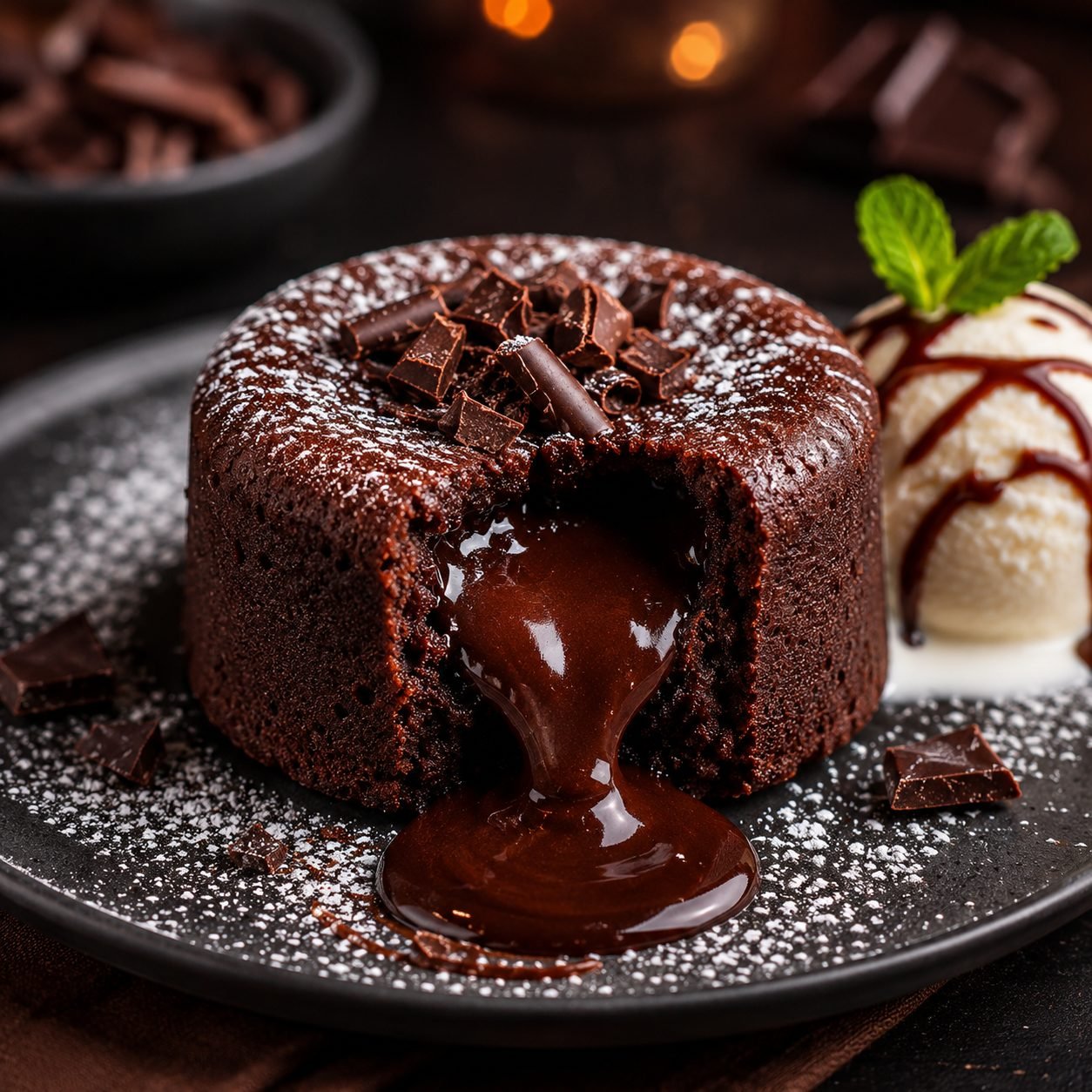 Chocolate Lava Cake Recipe | Easy Molten Chocolate Lava Cake