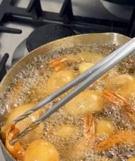Bubble Prawns with Orange Glaze