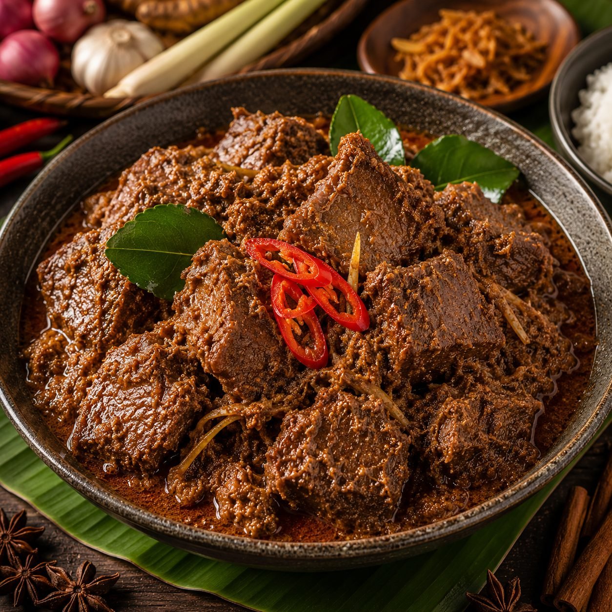 Authentic Malaysia Beef Rendang Recipe | Traditional Slow-Cooked Malaysian Curry