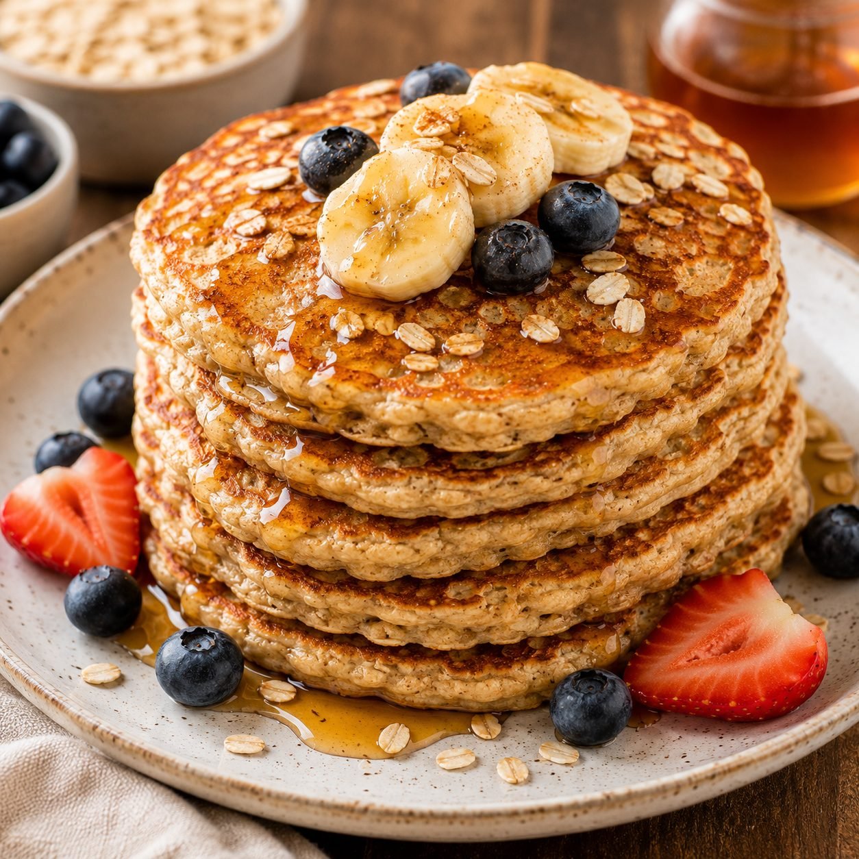 Oatmeal Pancakes Recipe | Healthy, Fluffy & Wholesome Breakfast