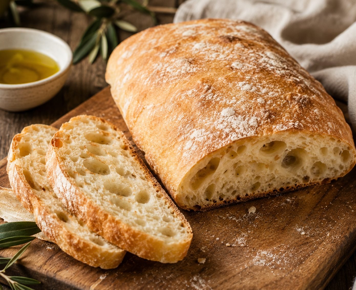 Rustic Ciabatta Bread French