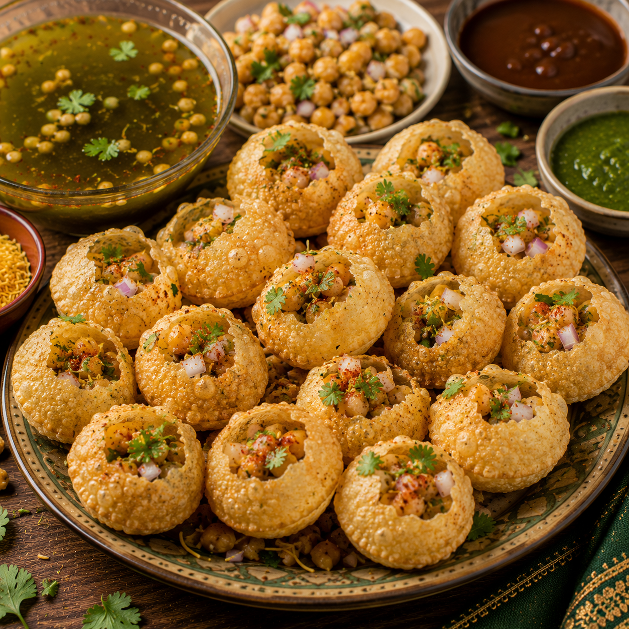 Authentic Pakistan Gol Gappay Recipe | Traditional Crispy Pani Puri Snack