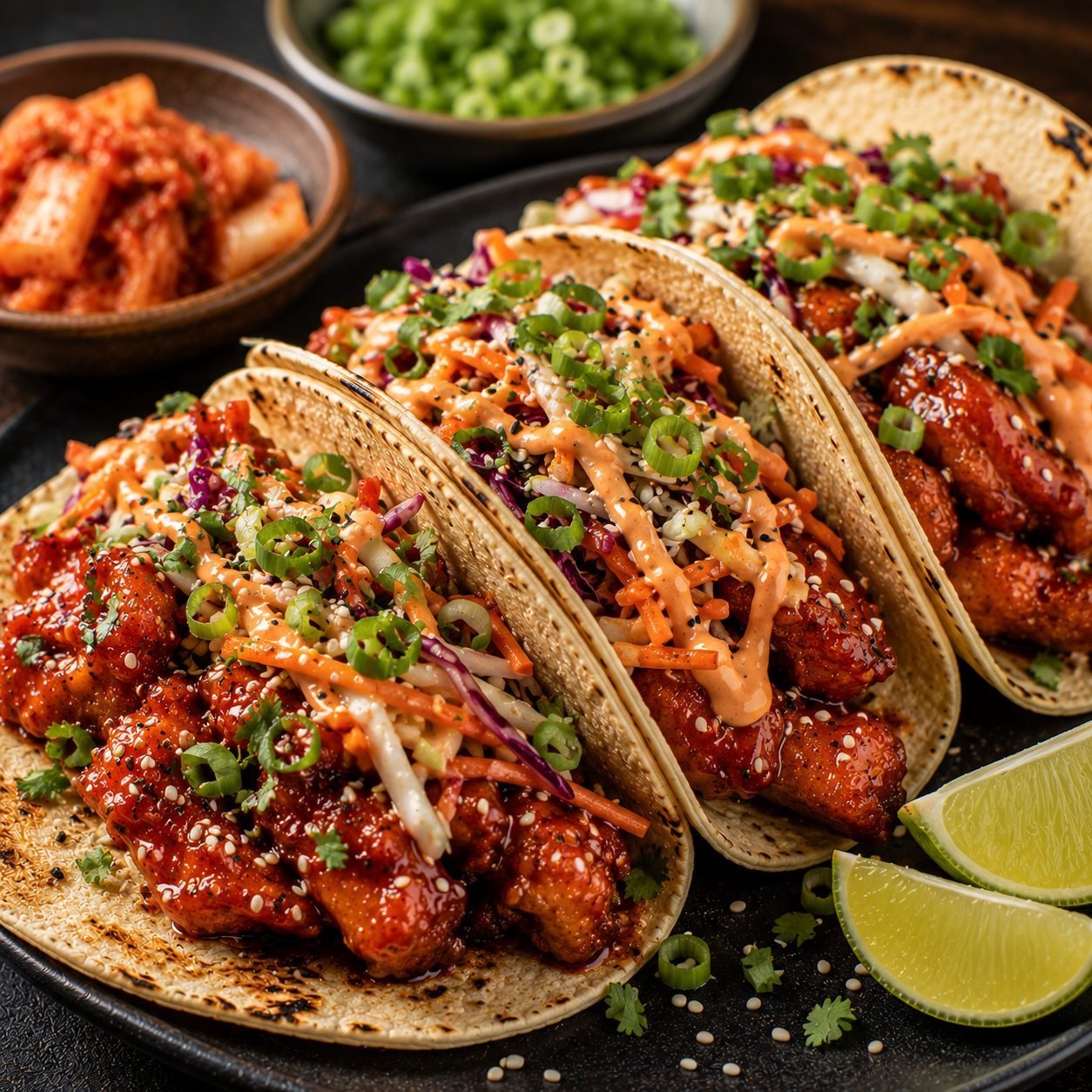 Korean-American Gochujang Chicken Taco Recipe | Spicy Korean Fusion Tacos