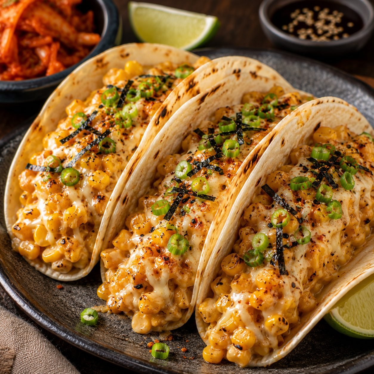 Korean-American Korean Corn Cheese Taco Recipe | Creamy Korean Fusion Tacos