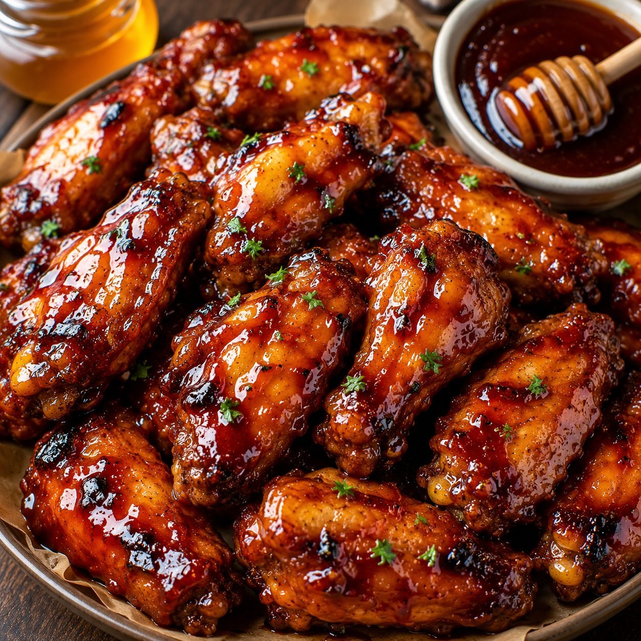 Honey Barbecue Chicken Wings Recipe | Sticky Oven-Baked BBQ Wings