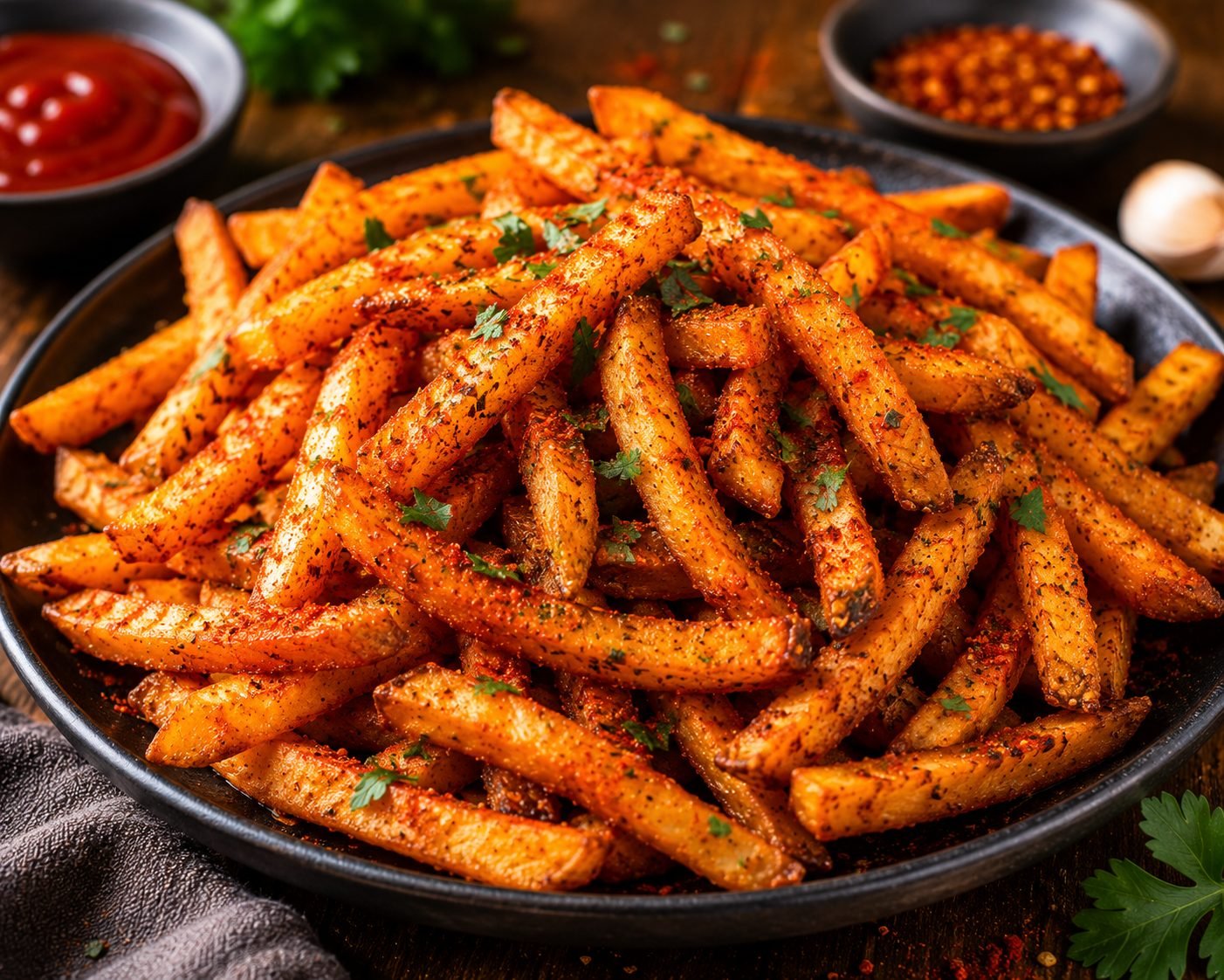 Spicy Paprika Fries Recipe | Crispy Seasoned French Fries
