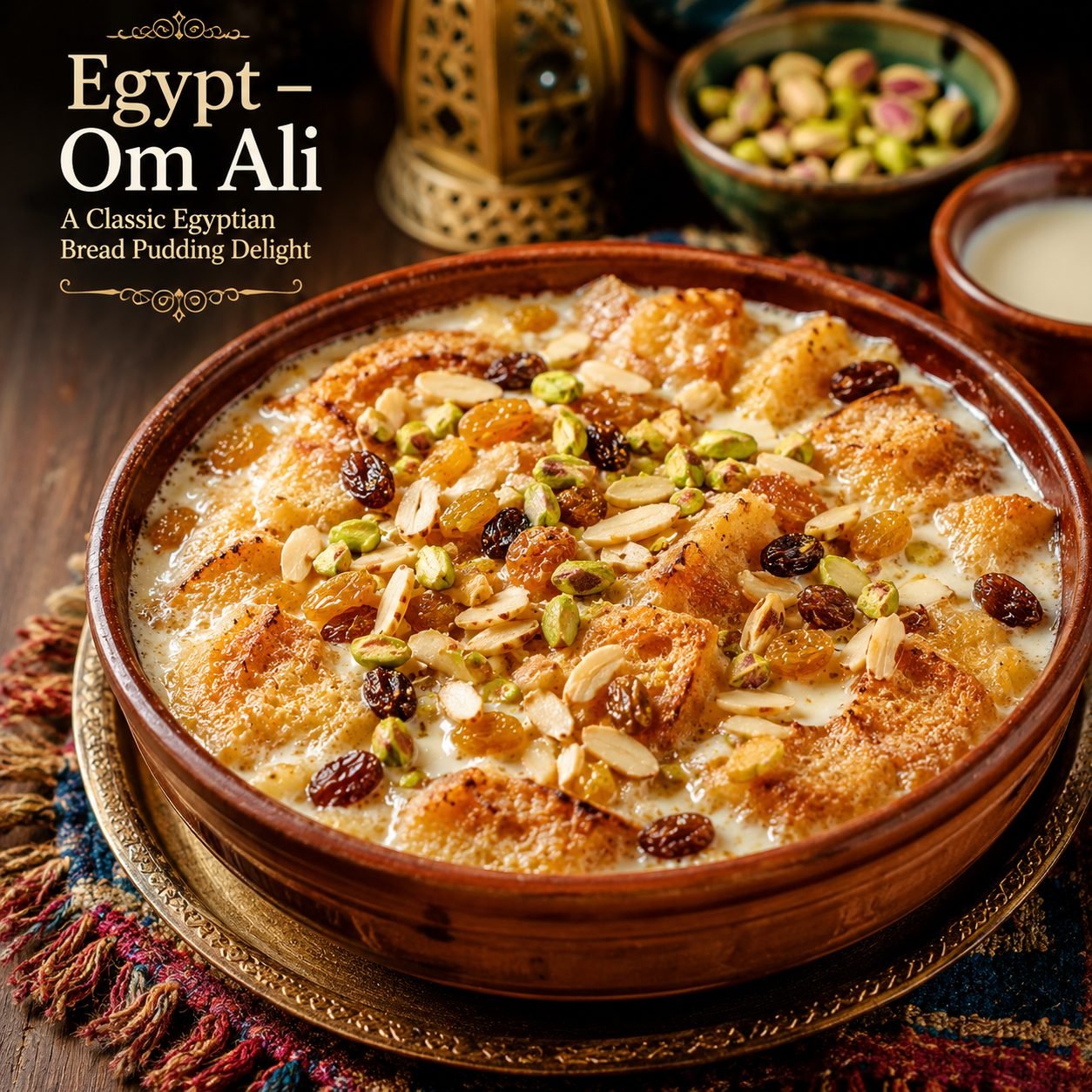 Egyptian Om Ali Recipe |  Traditional Egyptian Bread Pudding