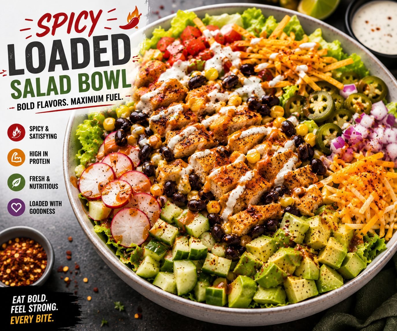Spicy Loaded Salad Bowl