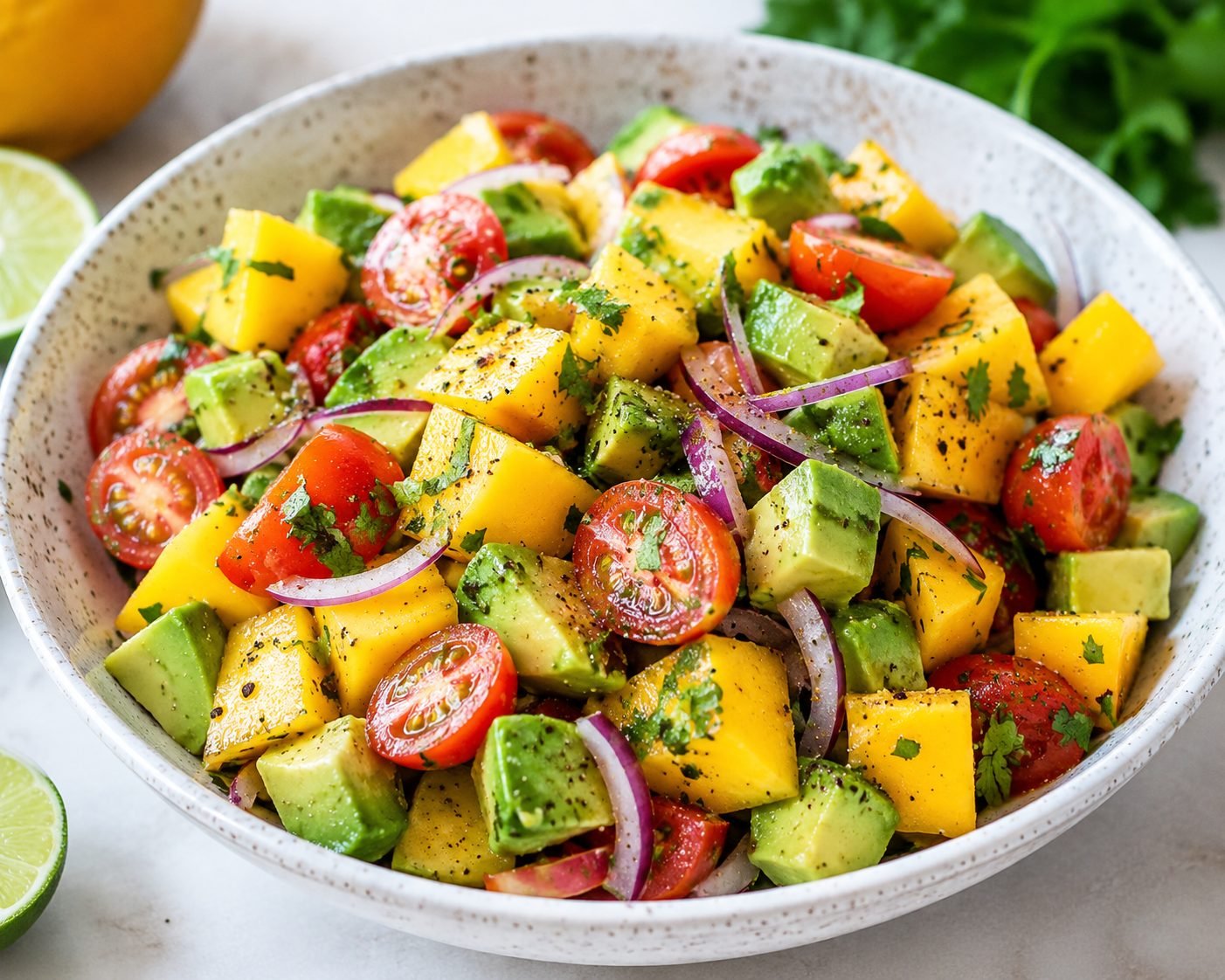 Mango Avocado Cherry Tomato Salad