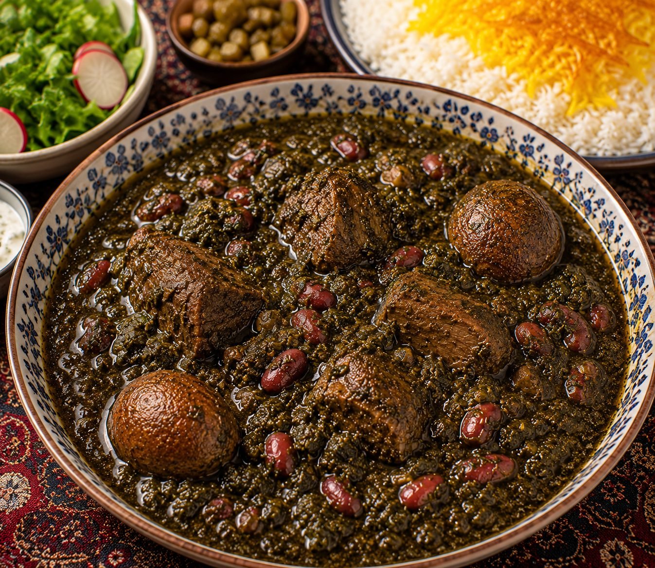 Iranian Ghormeh Sabzi Recipe | Authentic Persian Herb Stew