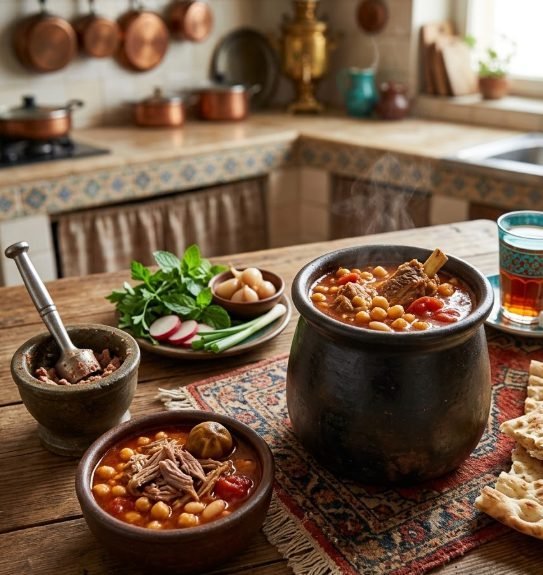 Authentic Iranian Dizi (Abgoosht) Recipe | Traditional Persian Lamb & Chickpea Stew