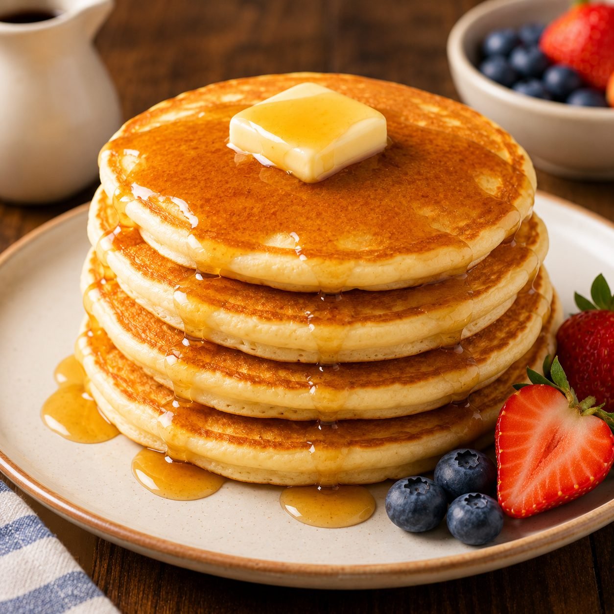 Classic Pancakes Recipe | Light, Fluffy Homemade Breakfast Pancakes