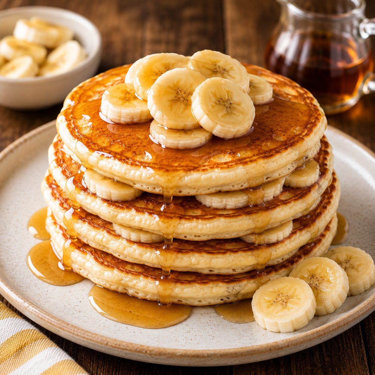 Banana Pancakes Recipe | Fluffy Homemade Banana Breakfast Pancakes