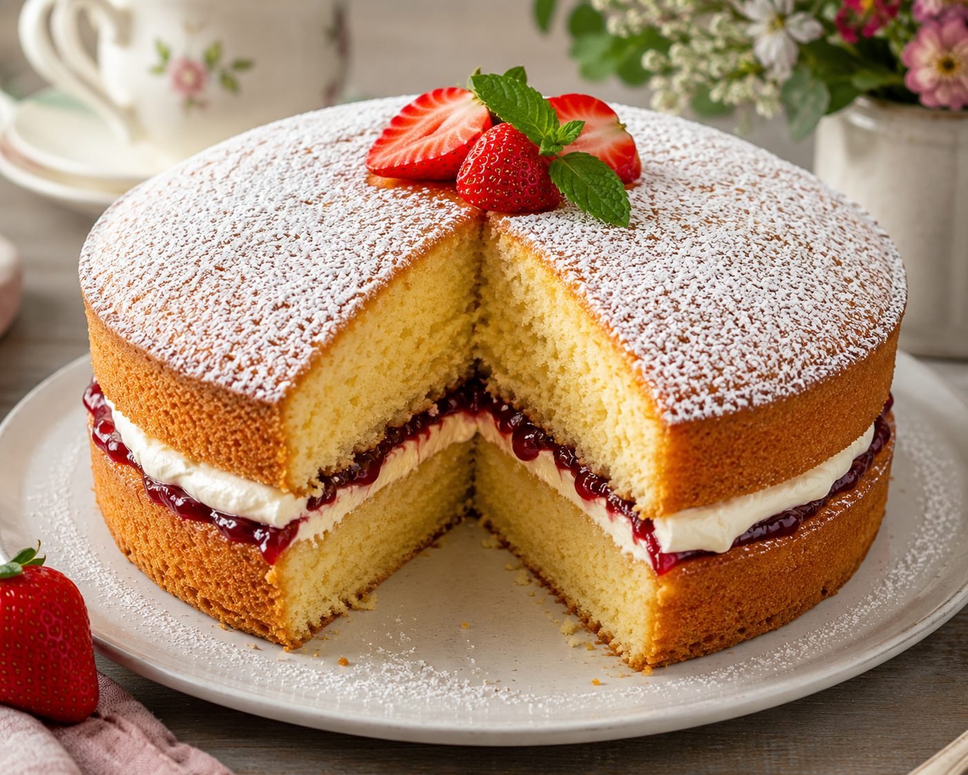 Vegan Victoria Sponge Cake