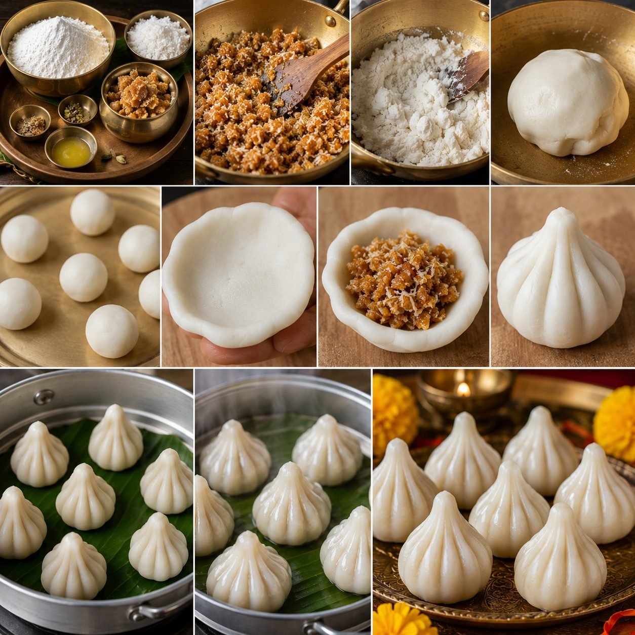 Authentic Modak Recipe | Traditional Indian Steamed Sweet Dumplings