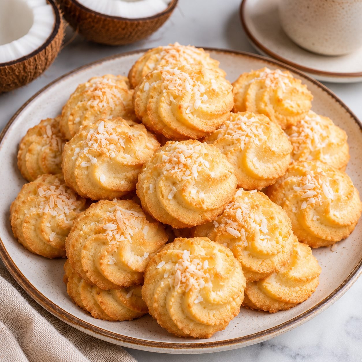 Coconut Butter Cookies Recipe | Easy Buttery Coconut Cookies