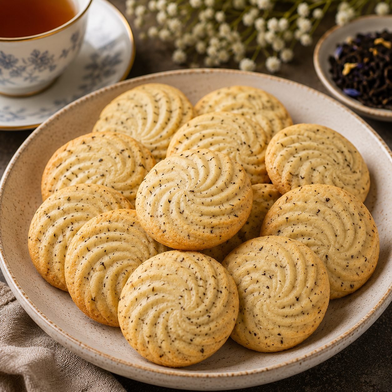 Earl Grey Butter Cookies Recipe | Buttery Tea-Infused Shortbread Cookies