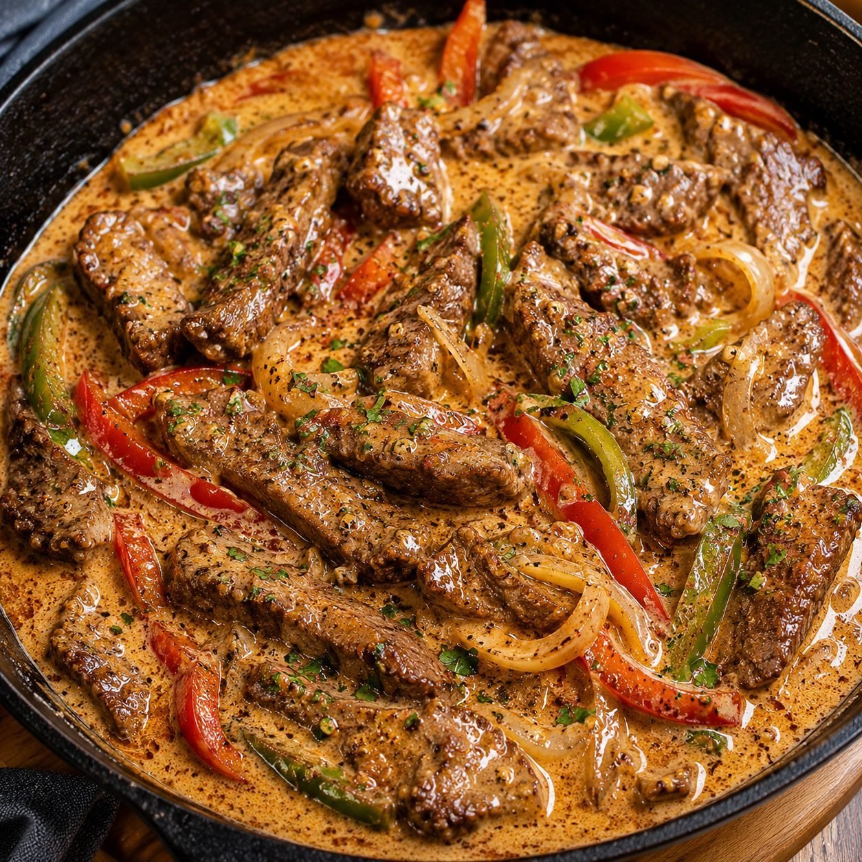 Creamy Cajun Beef Recipe | Easy Spicy Cream Sauce Beef Skillet