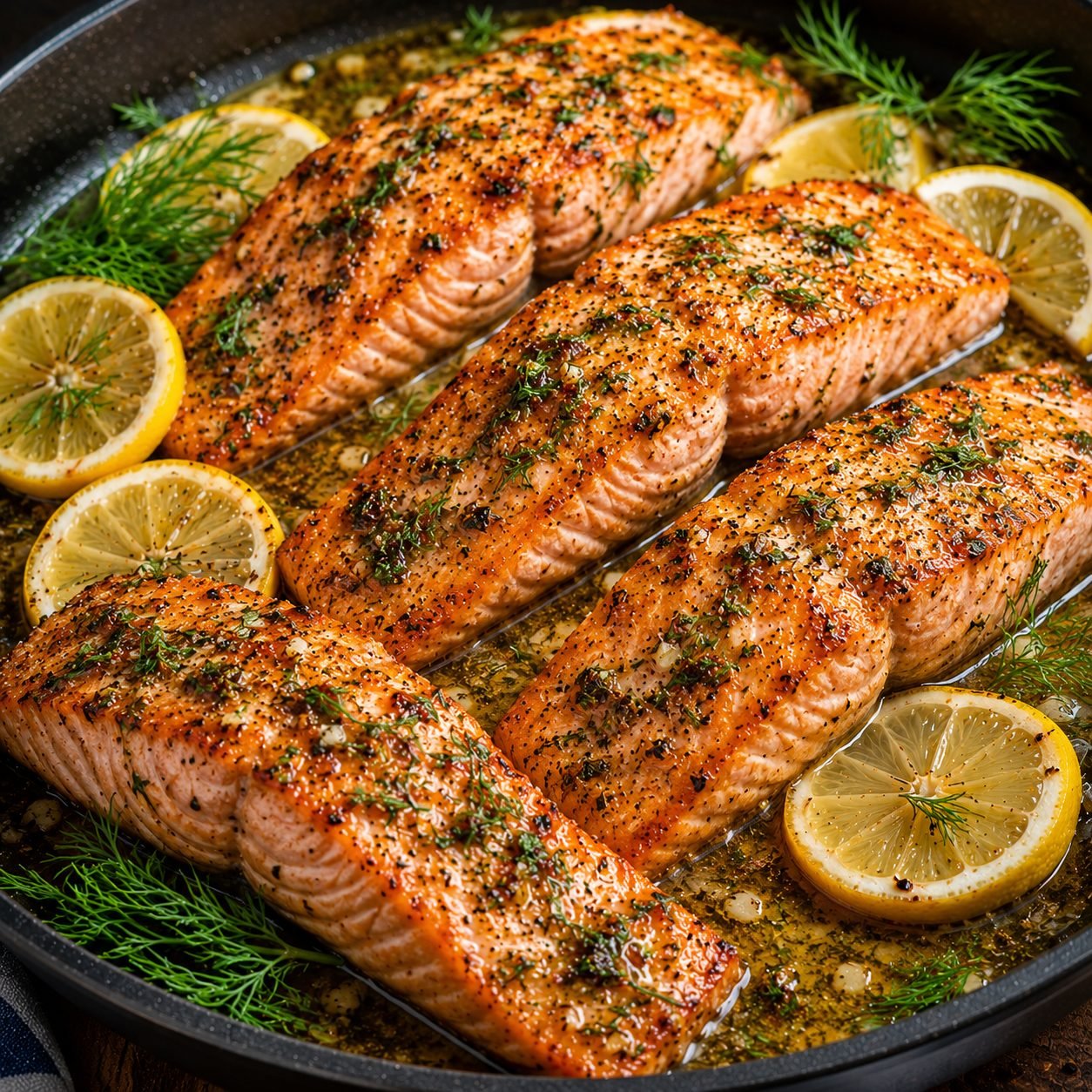 Lemon Dill Salmon Recipe |  Fresh & Flavorful Baked Salmon with Lemon Herb Butter