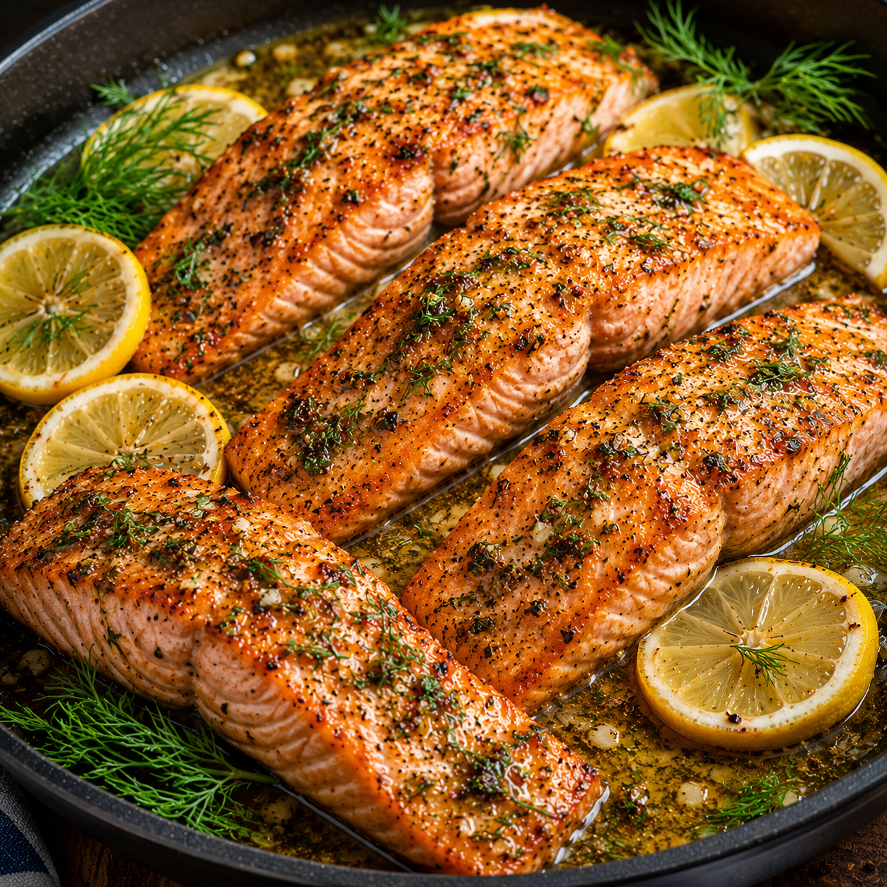 Lemon Dill Salmon Recipe |  Fresh & Flavorful Baked Salmon with Lemon Herb Butter