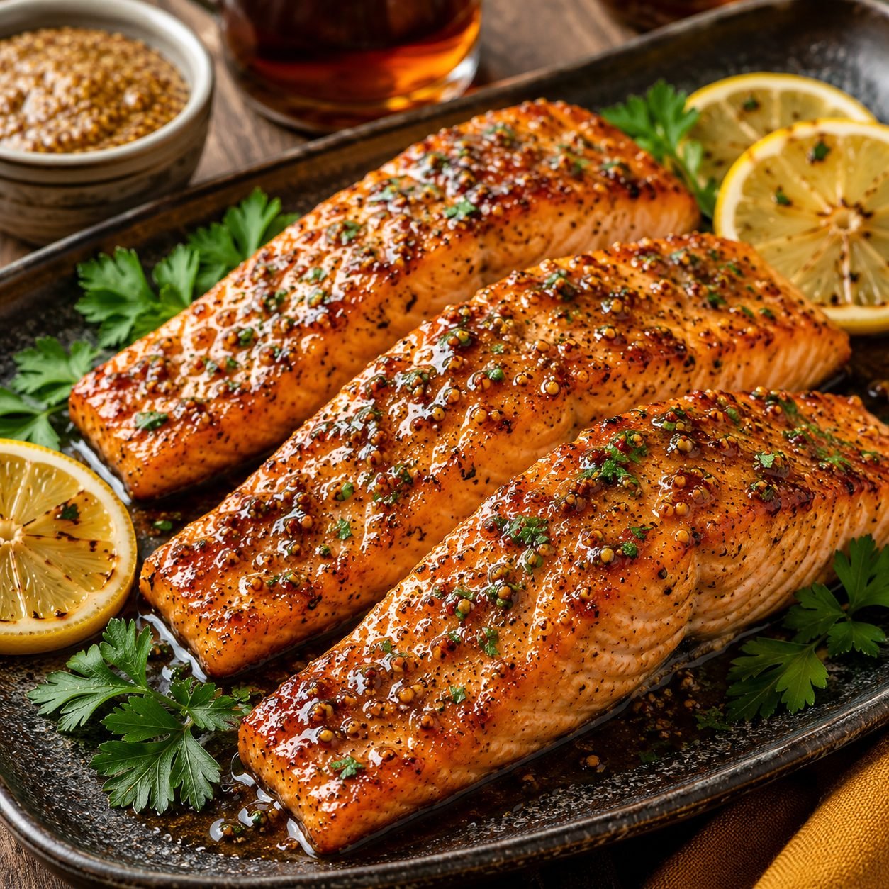 Maple Mustard Salmon Recipe | Easy Baked Maple Dijon Salmon