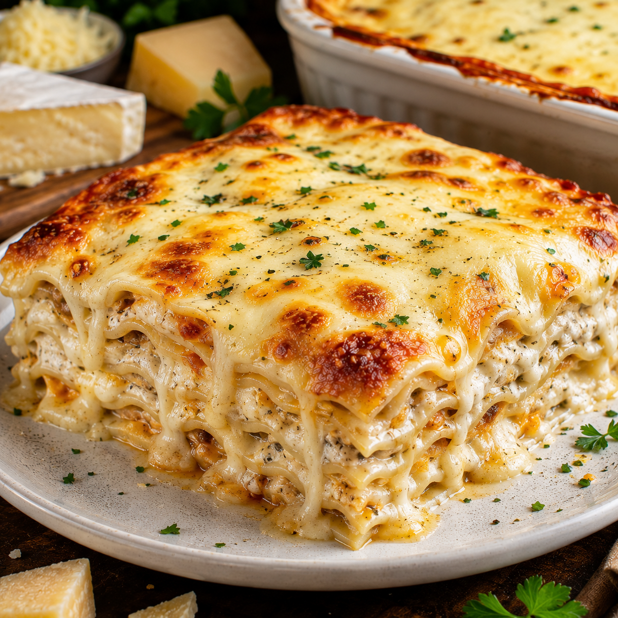 Cheesy Four-Cheese Lasagna Recipe | Ultimate Creamy Four Cheese Lasagna