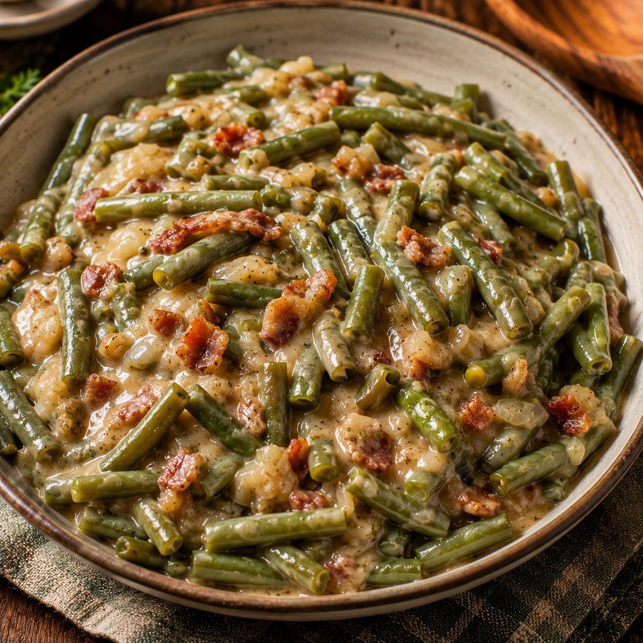 Smothered Green Beans Recipe | Southern-Style Green Beans with Bacon