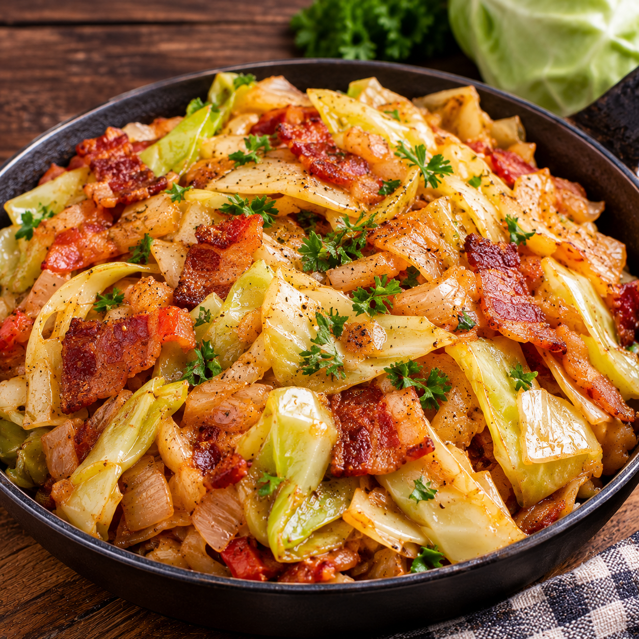 Southern Fried Cabbage Recipe | Classic Southern Skillet Cabbage with Bacon