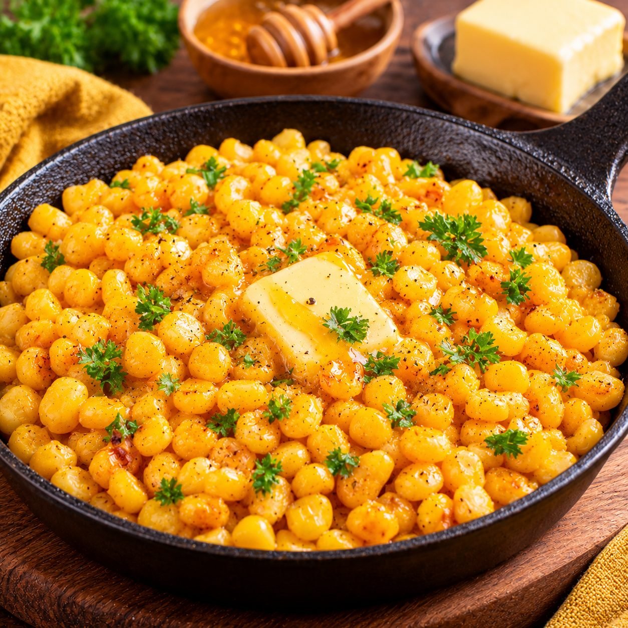 Honey Butter Skillet Corn Recipe | Creamy Sweet Corn Side Dish