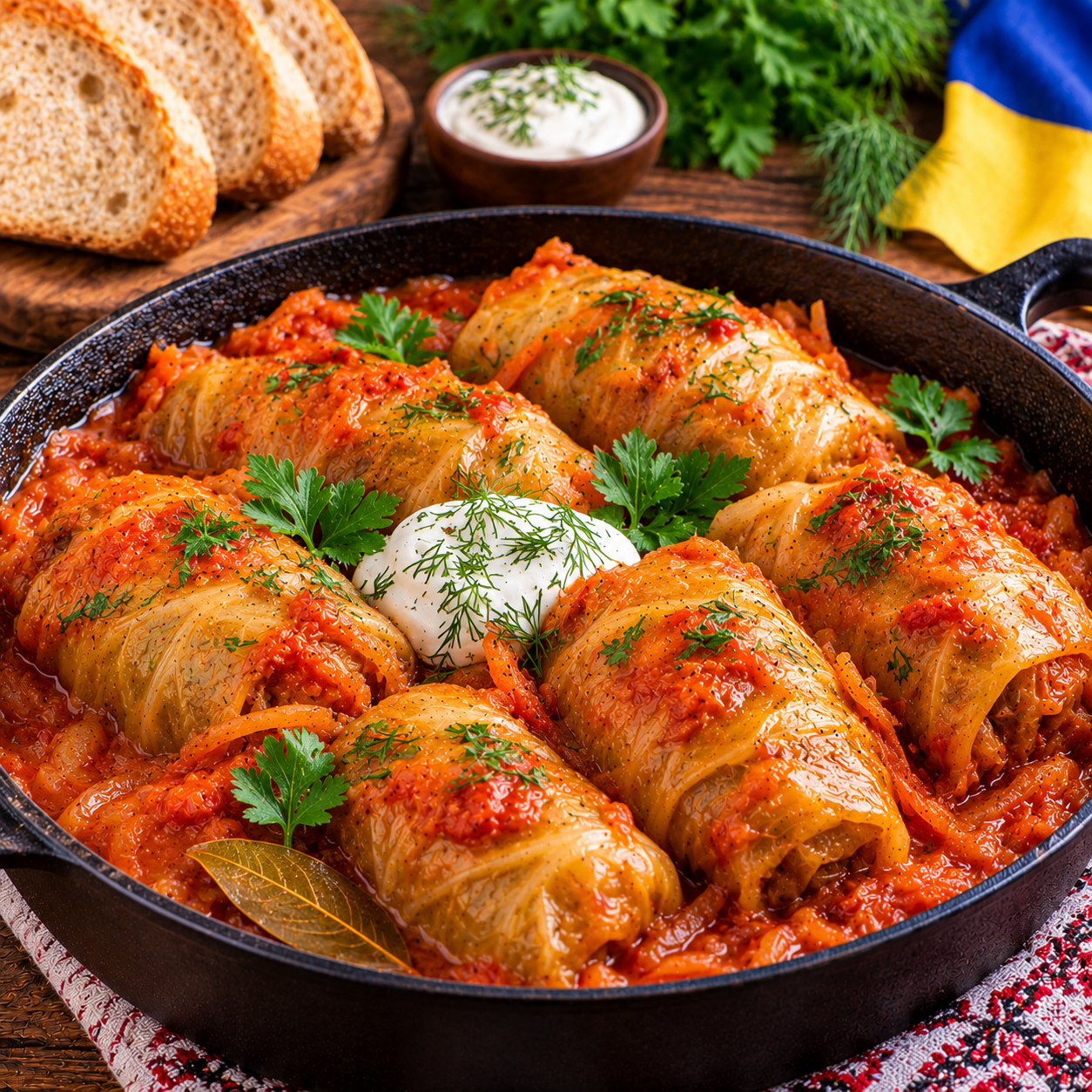 Authentic Ukrainian Holubtsi Recipe | Traditional Stuffed Cabbage Rolls