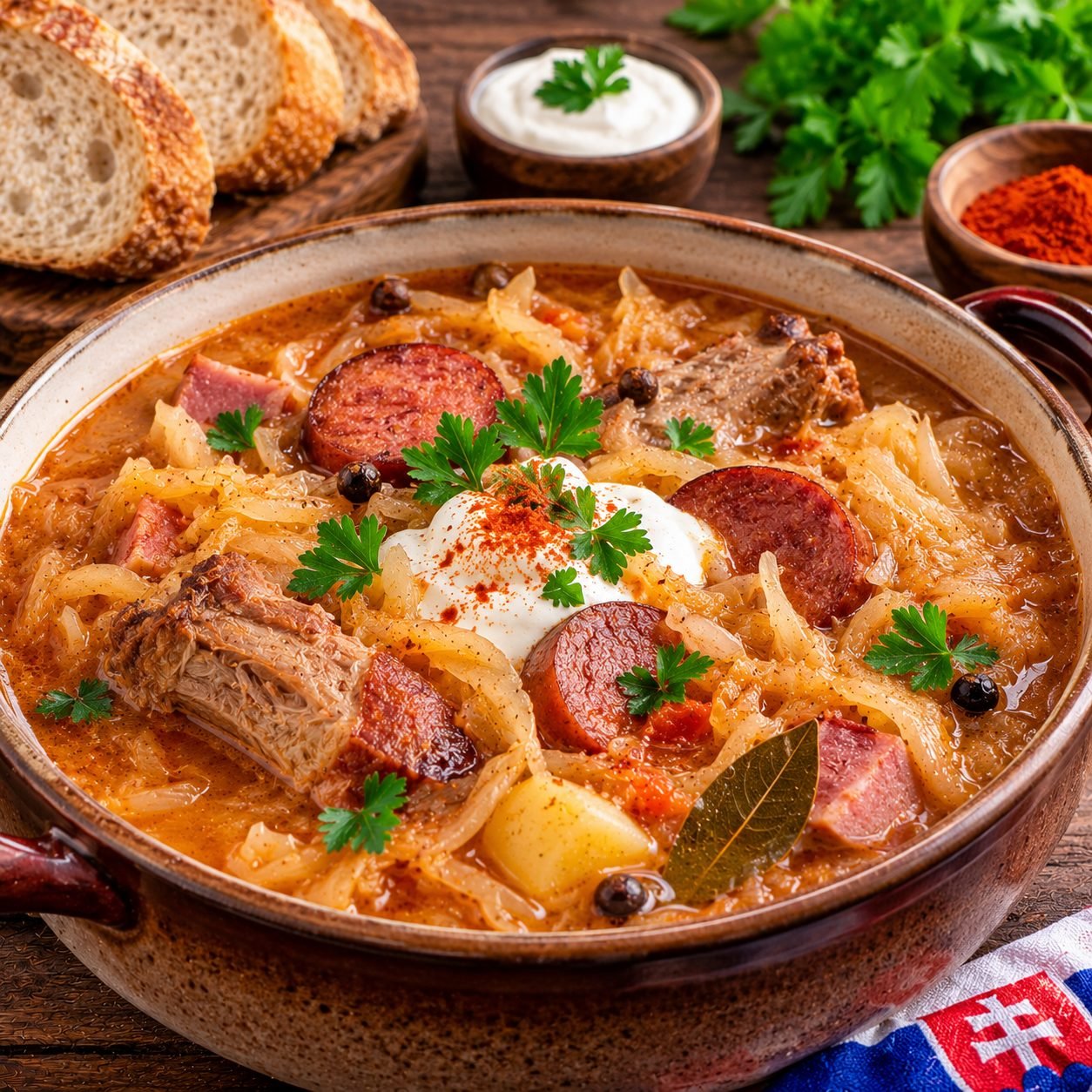 Slovak Kapustnica Recipe | Authentic Slovak Sauerkraut Soup