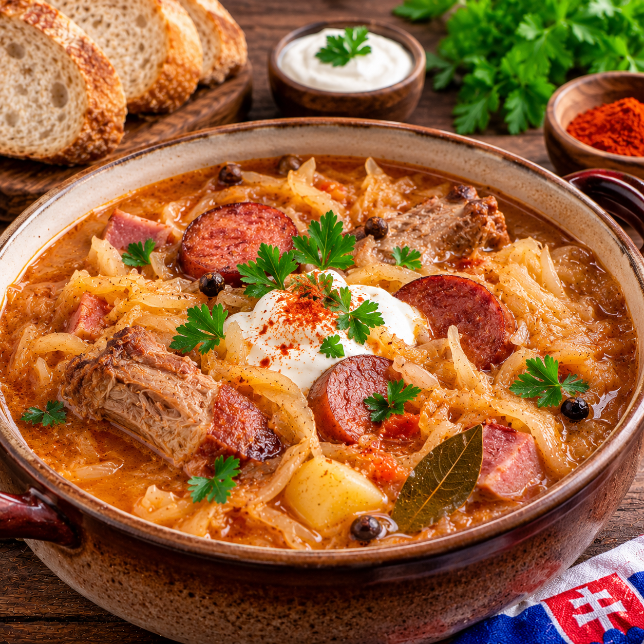 Slovak Kapustnica Recipe | Authentic Slovak Sauerkraut Soup