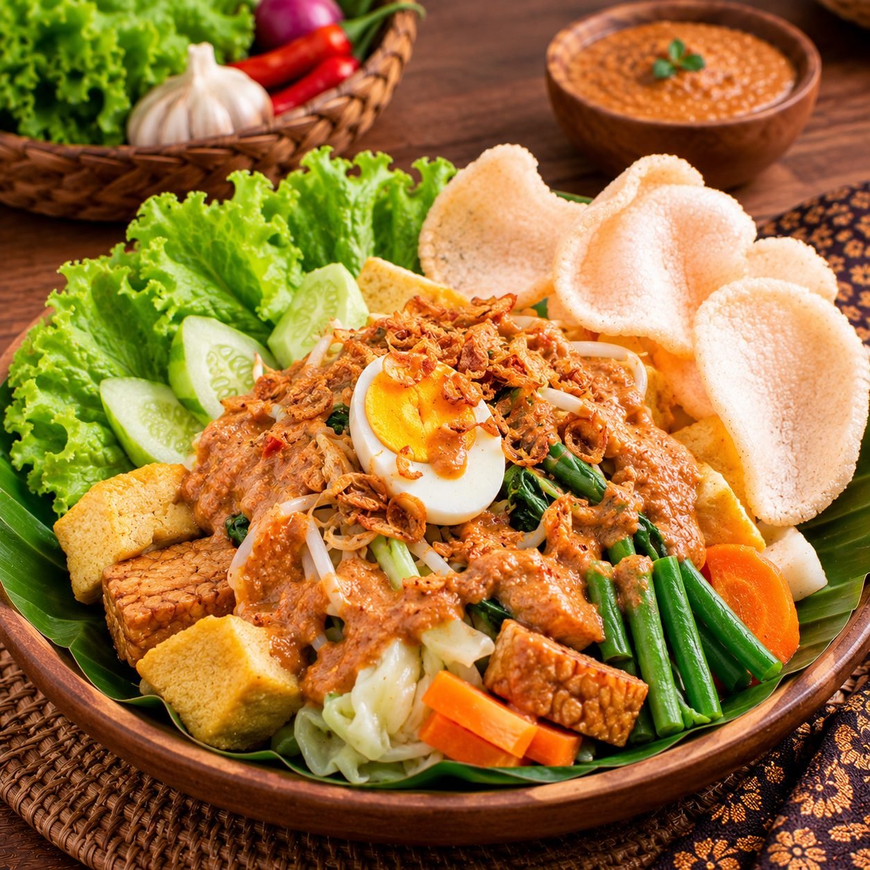 hentic Indonesian Gado-Gado Recipe | Traditional Indonesian Vegetable Salad with Peanut Sauce