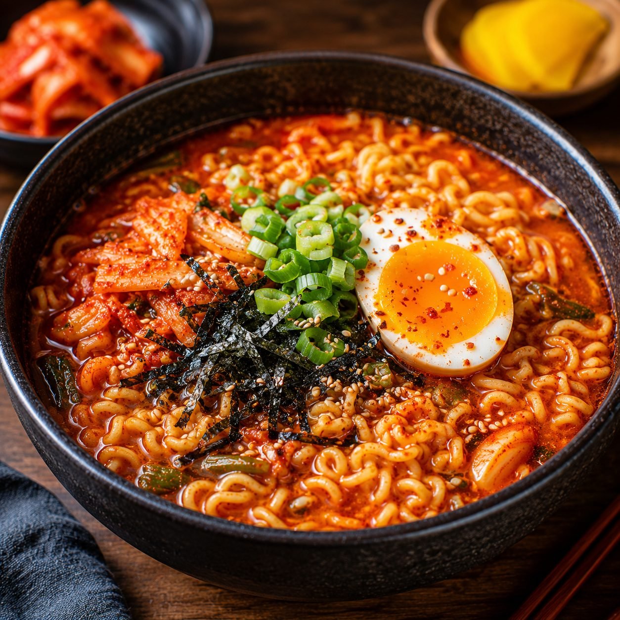 Korean Spicy Korean Ramen Recipe | Authentic Fiery Korean Noodle Soup