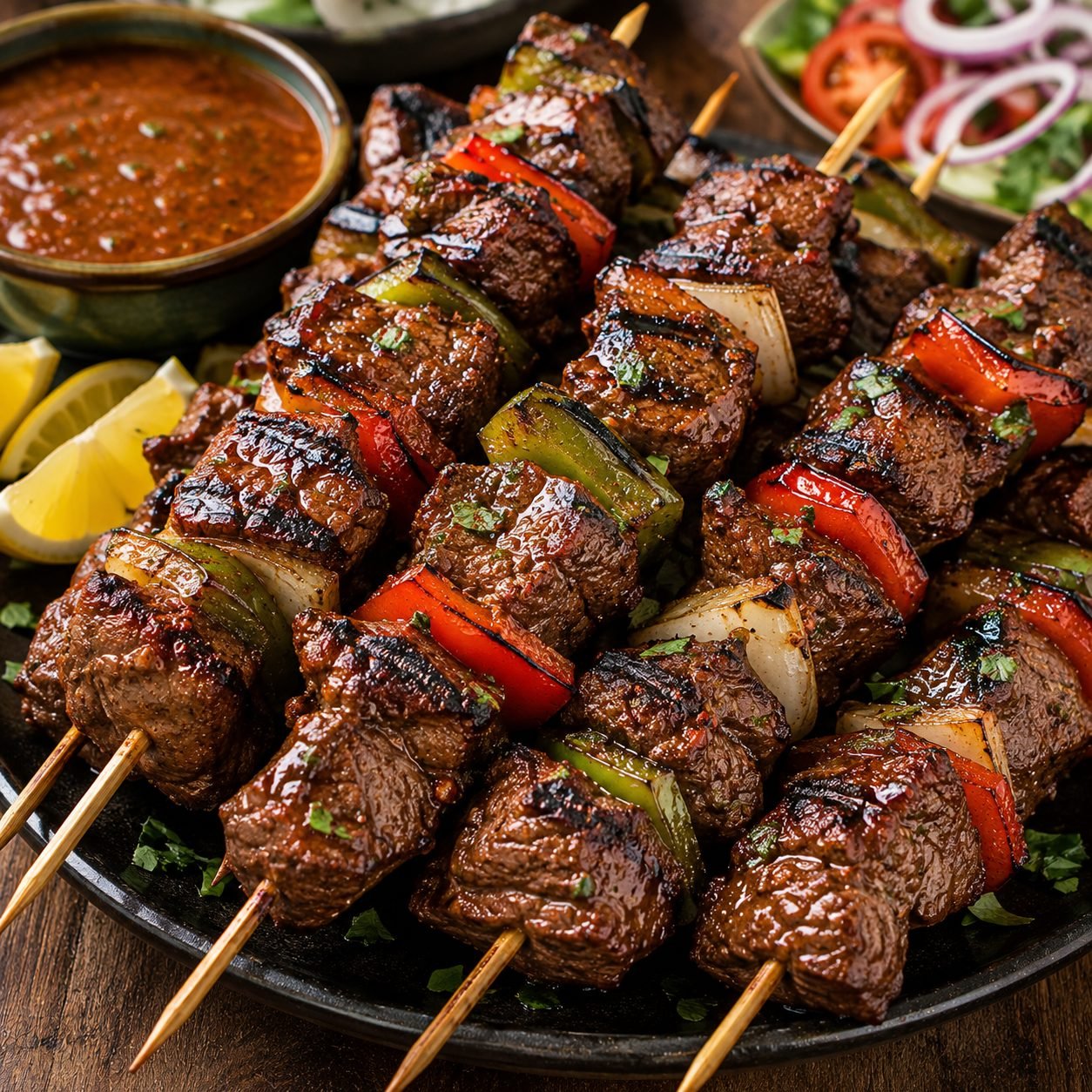 Beef Shashlik Recipe | Juicy Grilled Beef Skewers with Vegetables