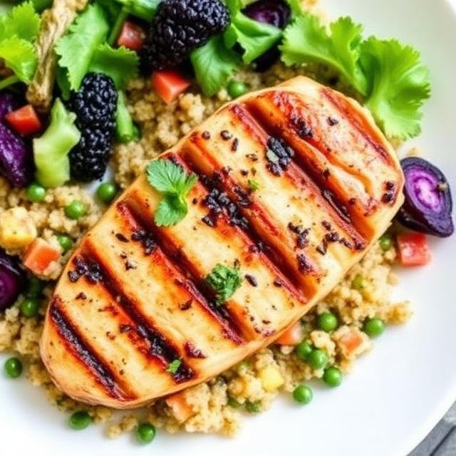 Grilled Chicken with Quinoa & Veggies