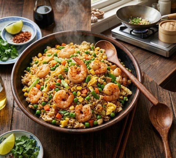 Shrimp Fried Rice Recipe | Easy Restaurant-Style Shrimp Fried Rice