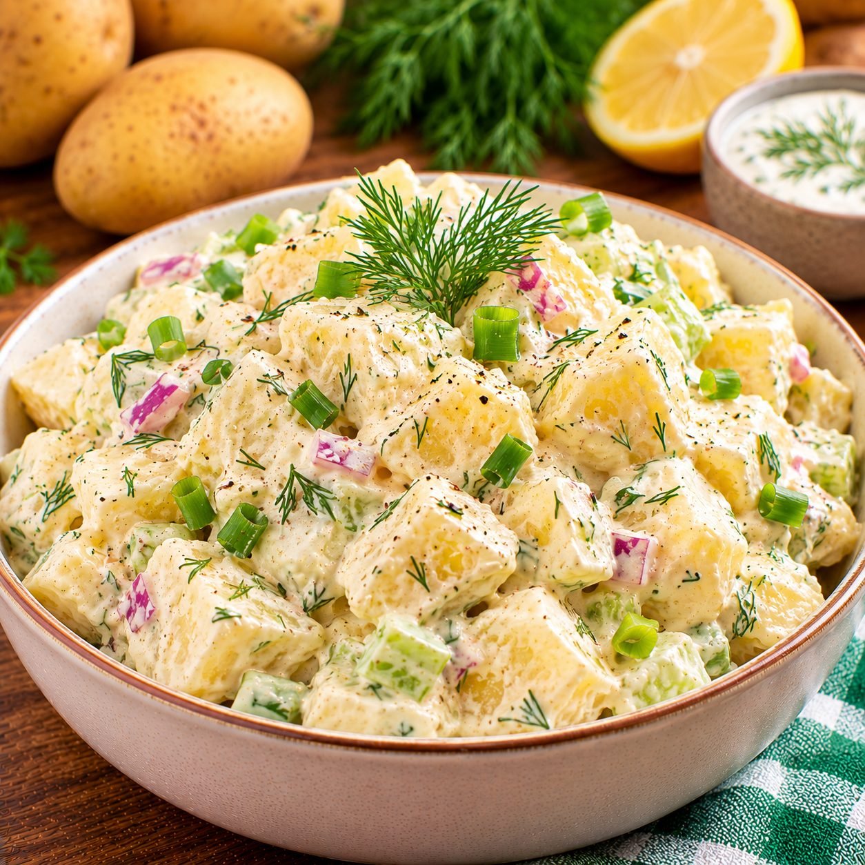 Creamy Dill Potato Salad | Fresh Herb Potato Salad