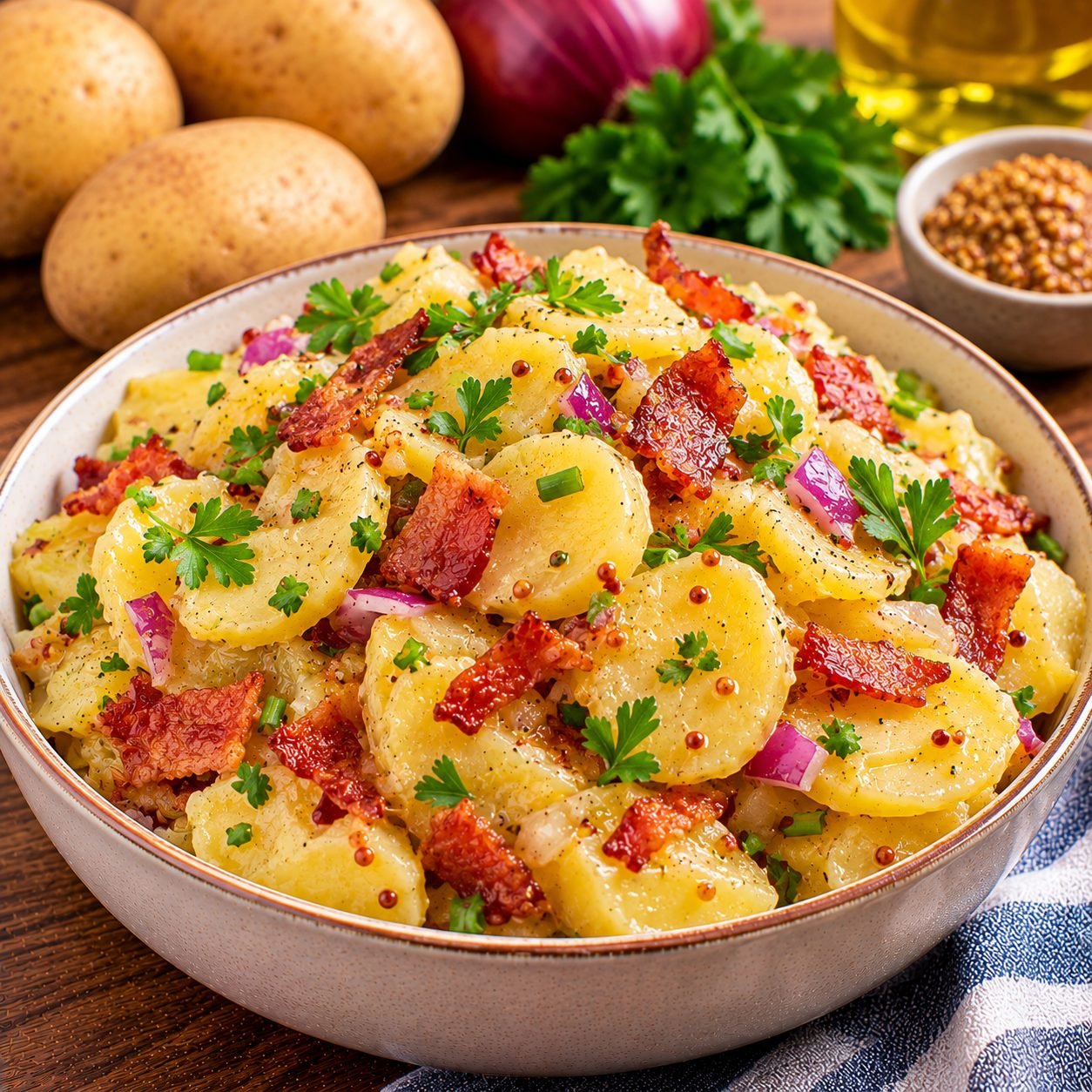 thentic German Potato Salad Recipe | Warm Bavarian Potato Salad