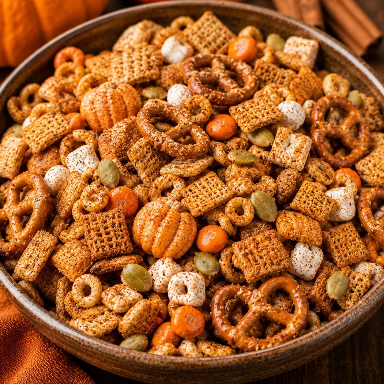 Pumpkin Spice Snack Mix Recipe | Sweet & Crunchy Fall Party Mix