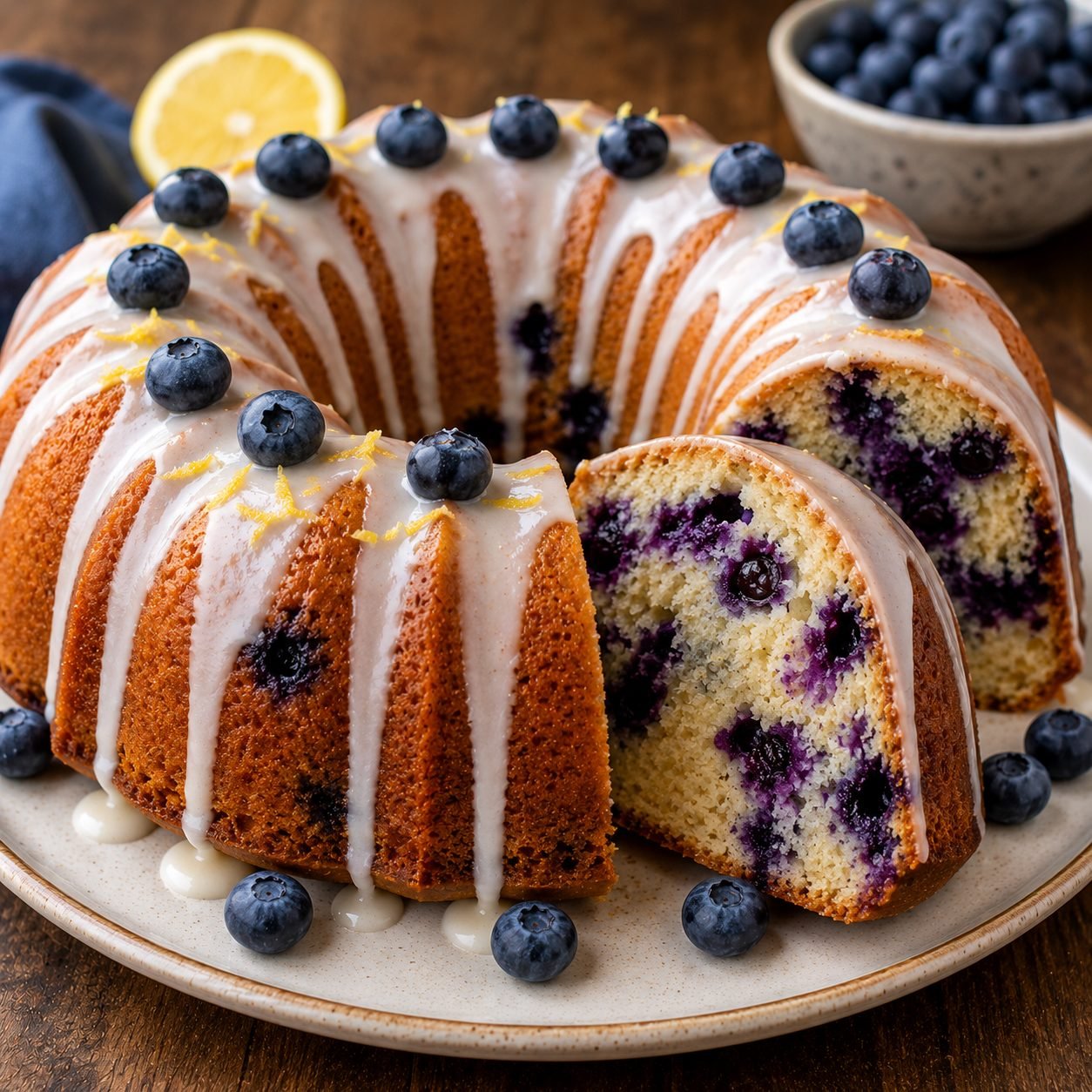 Blueberry Bundt Cake Recipe | Moist & Easy Homemade Blueberry Cake