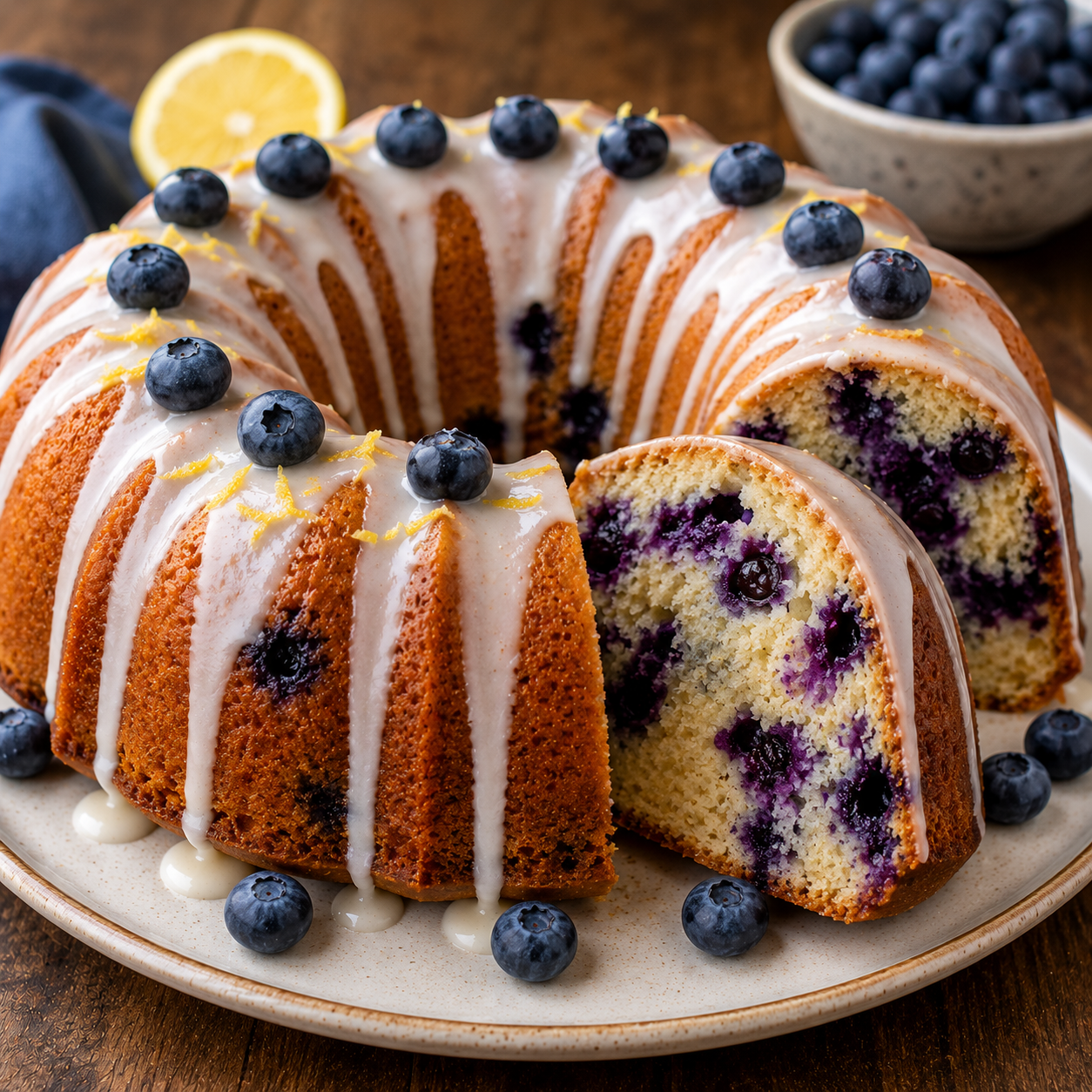 Blueberry Bundt Cake Recipe | Moist & Easy Homemade Blueberry Cake