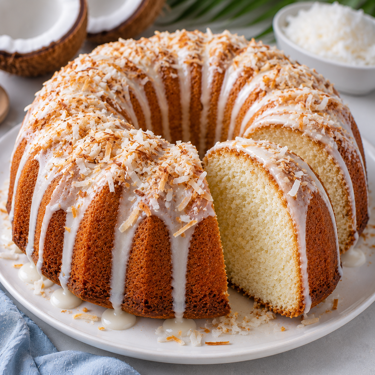 Coconut Bundt Cake Recipe | Moist & Fluffy Homemade Coconut Cake