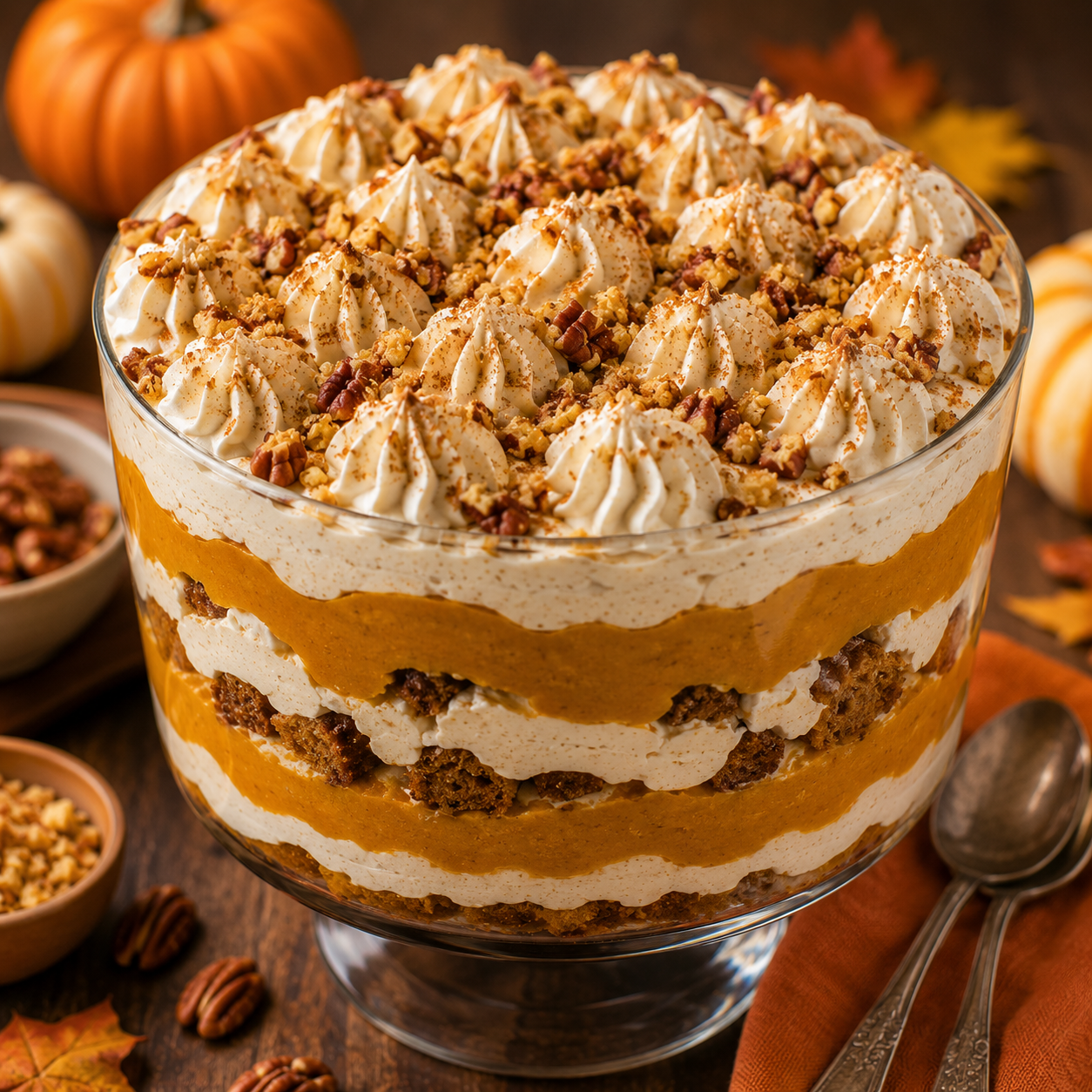 Pumpkin Delight | Creamy Layered Pumpkin Dessert Recipe