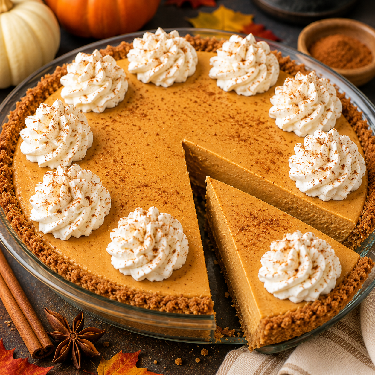 No-Bake Pumpkin Pie | Creamy & Easy Pumpkin Spice Dessert
