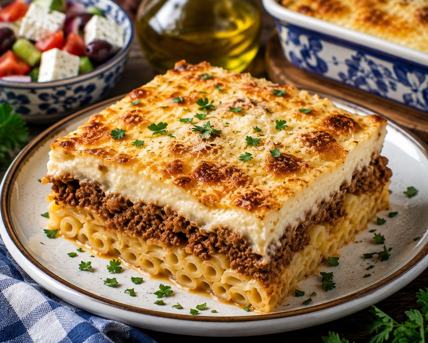 Greek Pastitsio Recipe | Authentic Greek Baked Pasta with Beef & Béchamel