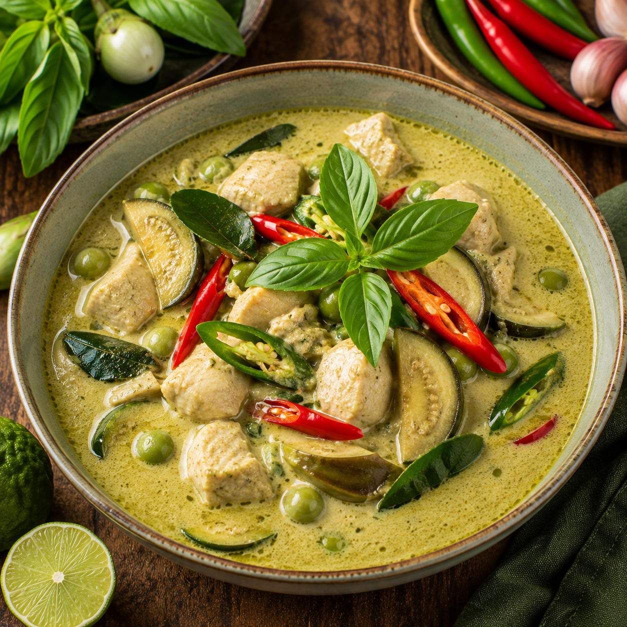 Thailand Green Curry | Authentic Thai Green Curry with Coconut Milk