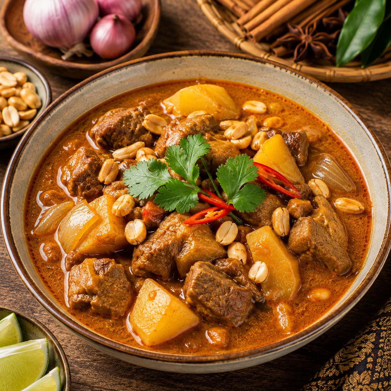 Thailand Massaman Curry | Rich & Aromatic Thai Coconut Beef Curry