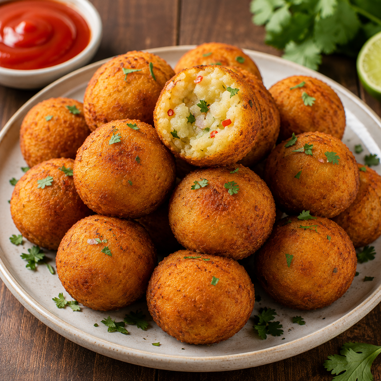 Potato Balls | Crispy Golden Stuffed Potato Snack Recipe